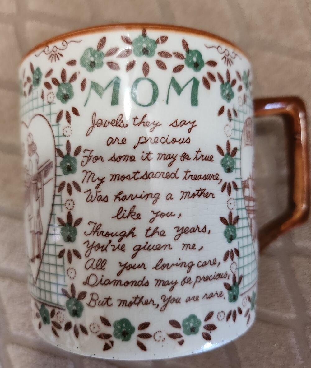 Antique Mother's day coffee cup, 1964